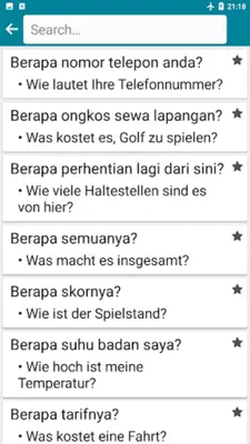 Indonesian - German android App screenshot 4